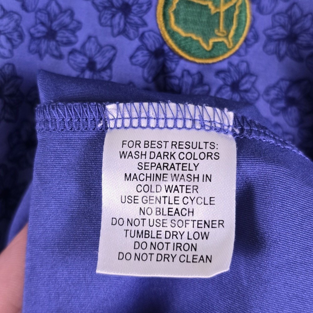 Berckmans Place Polo Shirt Mens Large Blue Masters 1934 Azaela AOP Peter Millar - Picture 13 of 14